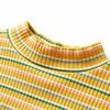 T-shirt enfants manches longues faux col roulé rayures 2 couleurs et 5 dimensions disponibles