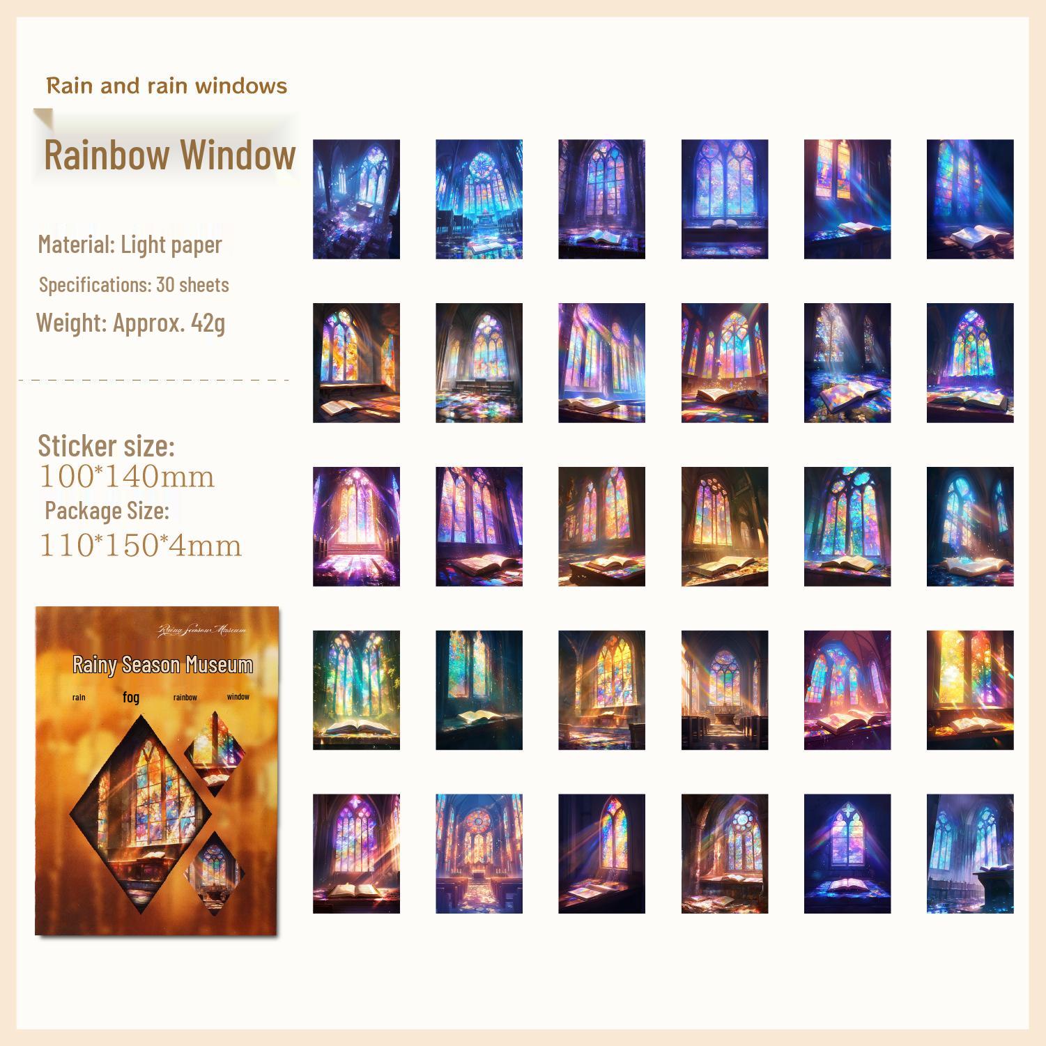 Dark Phantom Rainy Season Scenery Paper - Museum Series, 20 Sheets