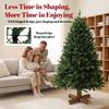 Artificial Christmas Tree, Hinged Xmas Tree with 1620 PE & PVC Branch Tips, 5ft, Green