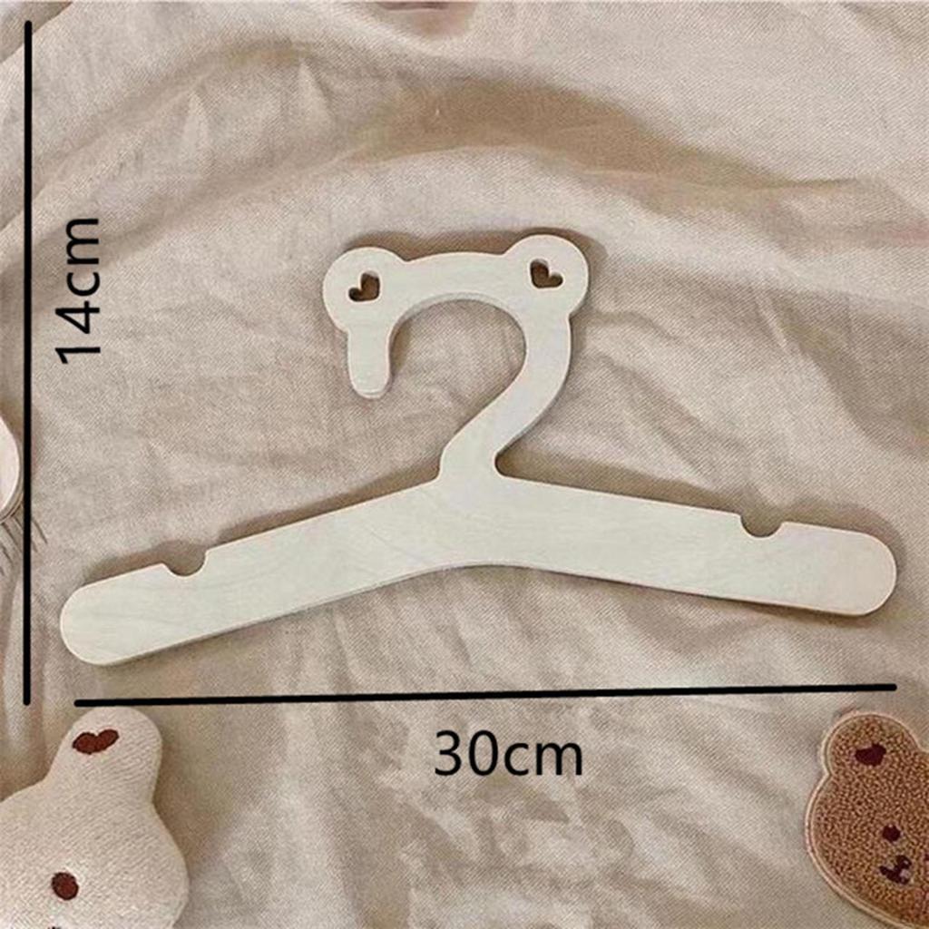 5 Pieces Children Clothes Hanger Wooden for Boys Girls Kids Present Gifts
