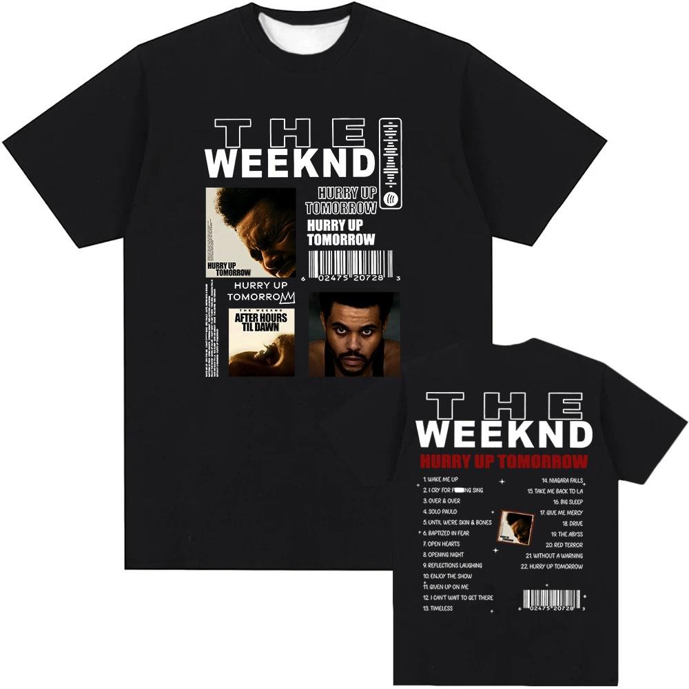 HIPHOP The Weekend Harry Up Tomorrow Tshirts 2025 New Album Fashion Printing T-shirt Round Neck Unisex Streetwear Male
