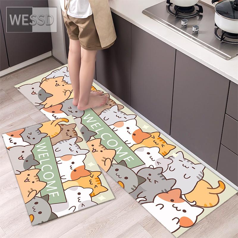 Roztomilá dlouhá podložka do kuchyně Koberec omyvatelná protiskluzová 40x60cm 40x120cm 2dílné sady kuchyňských koberců předsíňové podložky malé dlouhé