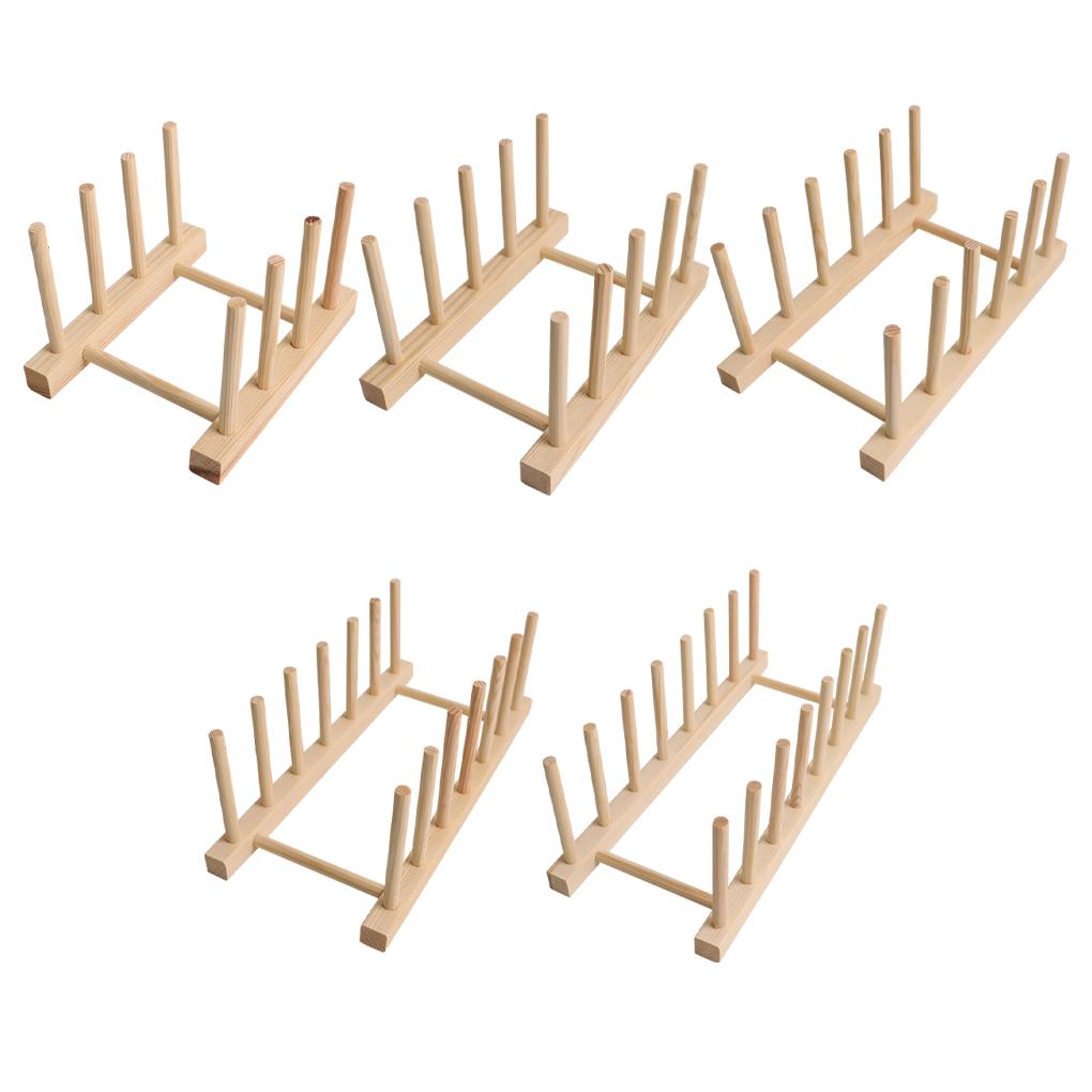 Multi-functional Wooden Dish Drain Rack Space-saving Kitchen Organizer Shelf Kitchen Pot Lid Holder