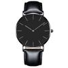 Simple Elegant Watch for Women  Pink White Leather Watchband Dress Lady Wrist Watches Casual Female Clock  Montre Femme