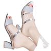 Women's Sandals Summer Wear New Middle Heel Fashion Two Wear Cool Slippers Versatile Thick Heel Cool Slippers