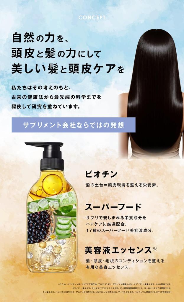 SUPERFOOD LAB Biotin Triple Moist Treatment 480g Triple Moisturizing Botanical Serum Ingredients Highly Plumeria Verbena Scent + / Formulated, &