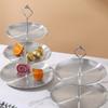 Vassoio Rotondo Multistrato in Acciaio Inossidabile per Insalata di Frutta Piatto per Snack Stile Coreano Moderno Utensili da Cucina Tavola da Pranzo