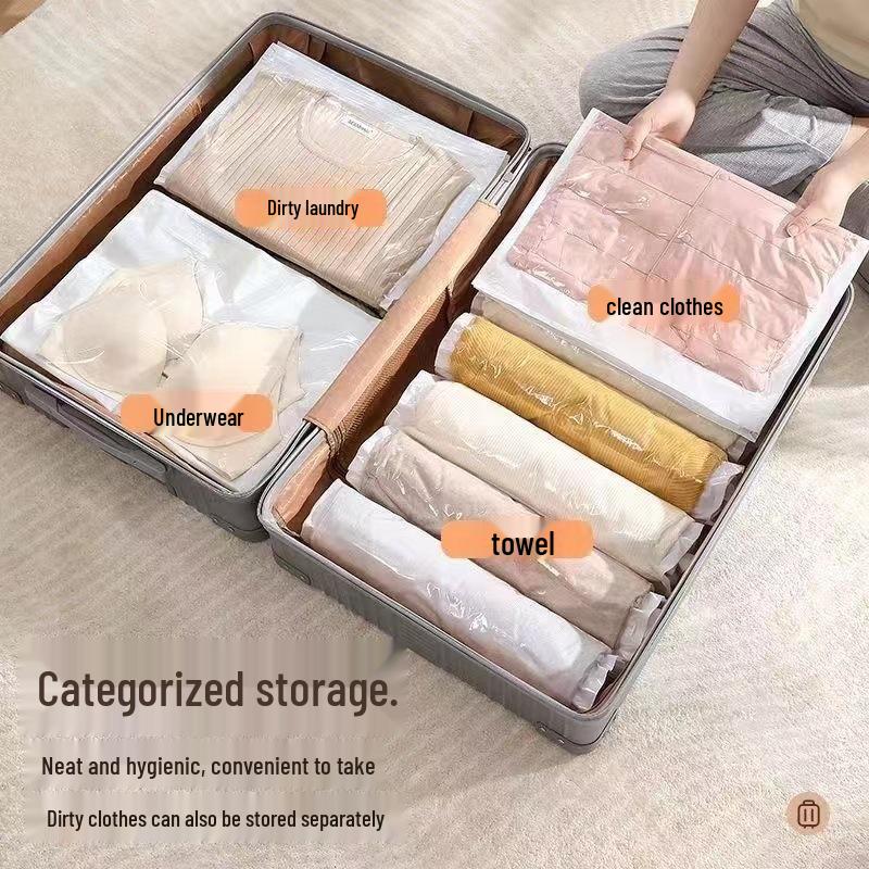 

New User Offer: Hand-Rolled Vacuum Compression Travel Storage Bags for Clothes No-pump 35x50cm - 2pcs