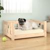 Vidaxl Dog Bed, 65.5X50.5X28 Cm, Solid Pine Wood