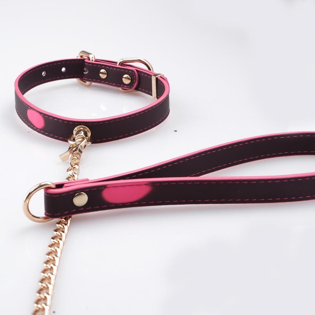 Gotischer Choker mit Farbwechsel-Tropfbeutel – Handgefertigte Punk-Paar-Halskette