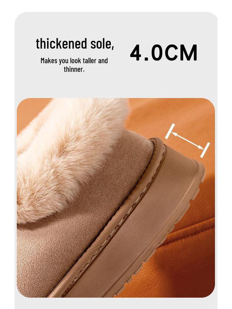 Women's 2025 Retro Snow Boots - Versatile, Warm, Velvet-Lined Winter Cotton Shoes