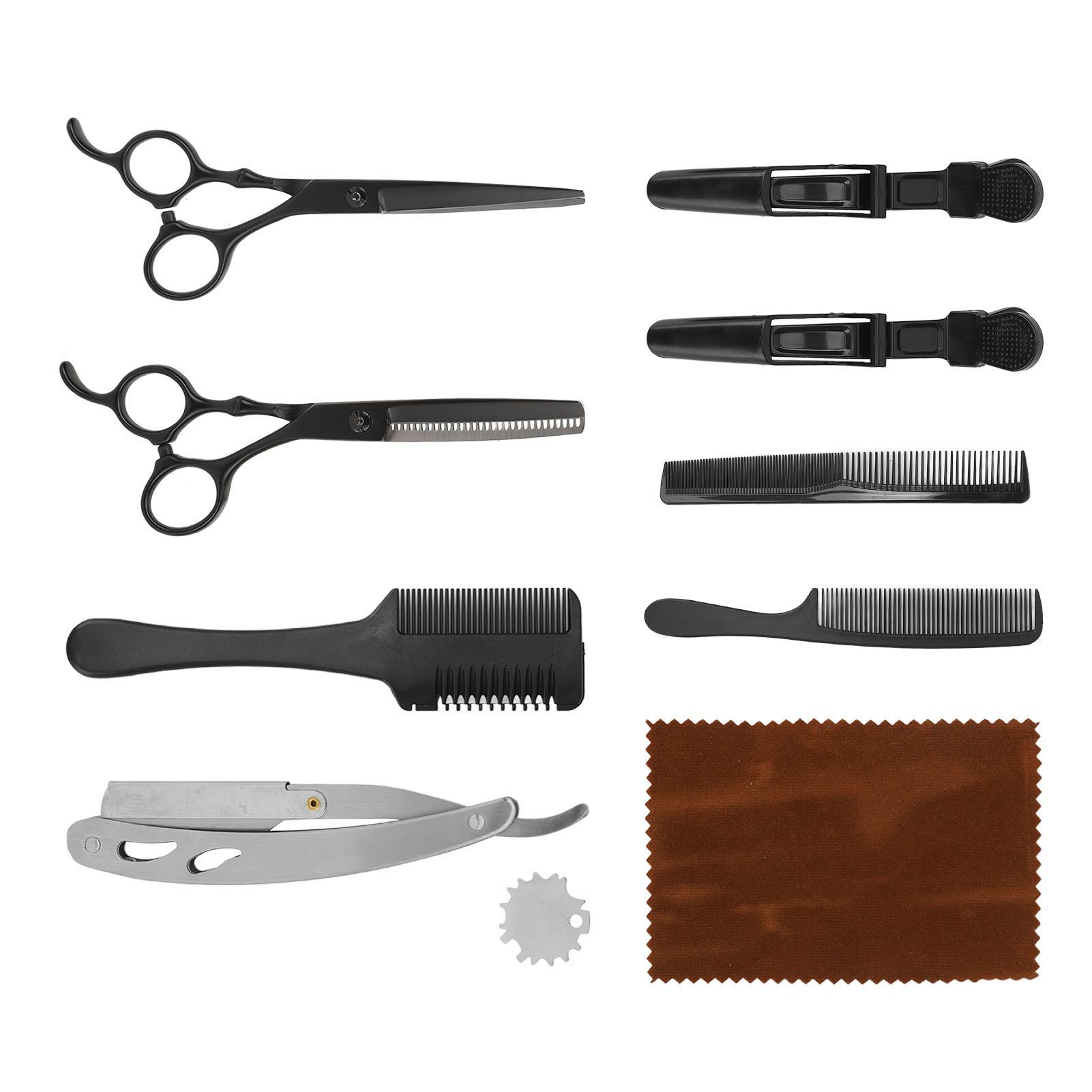 

Hair Cutting Scissors Kit Clip Clipper Holder Comb Stainless Steel Hairdressing Shears Set for