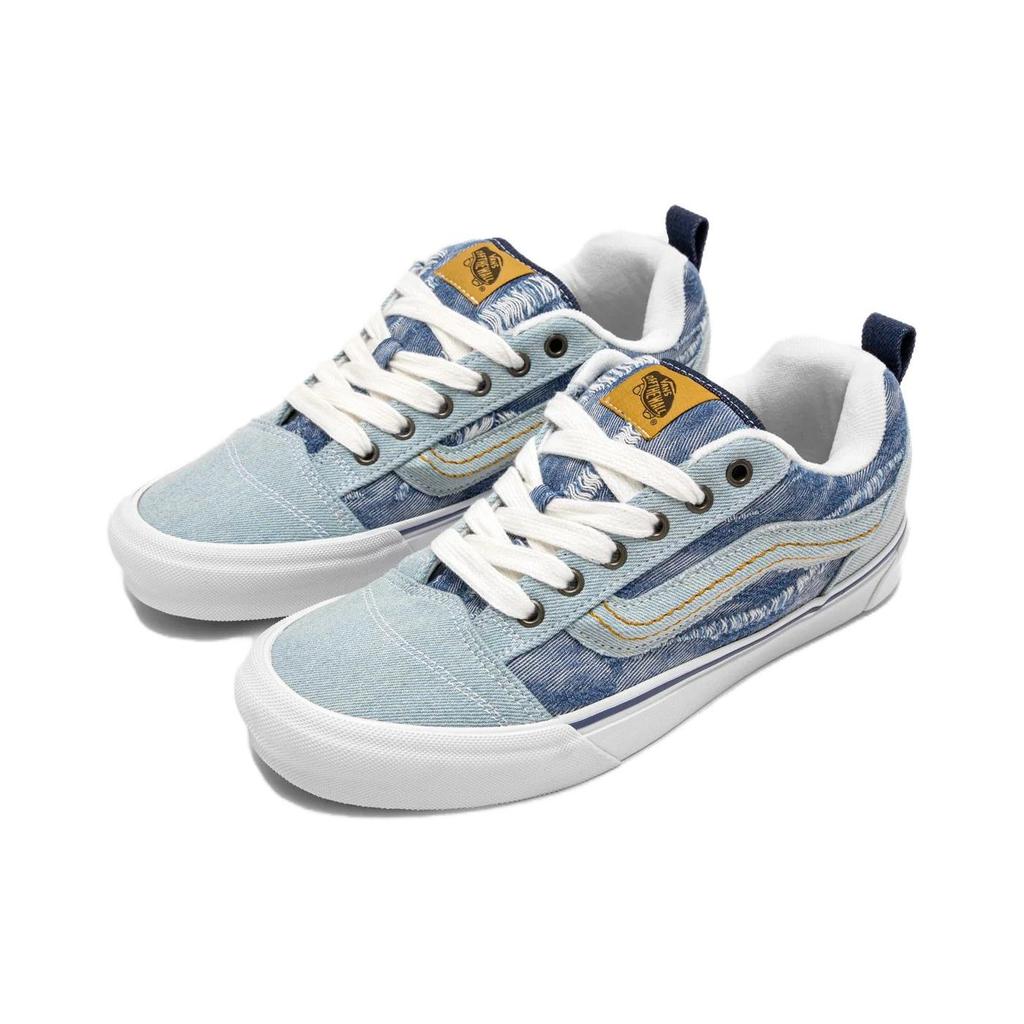 Vans Knu Skool Unisex Blue Denim Canvas Distressed VN000E54NWD