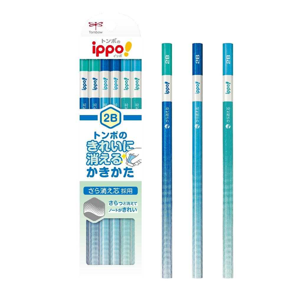 Tombow Pencil 2B Erasable Writing Pencils Erasing 1 Dozen Blue (Smooth Lead) KB-KSKM01-2B синий