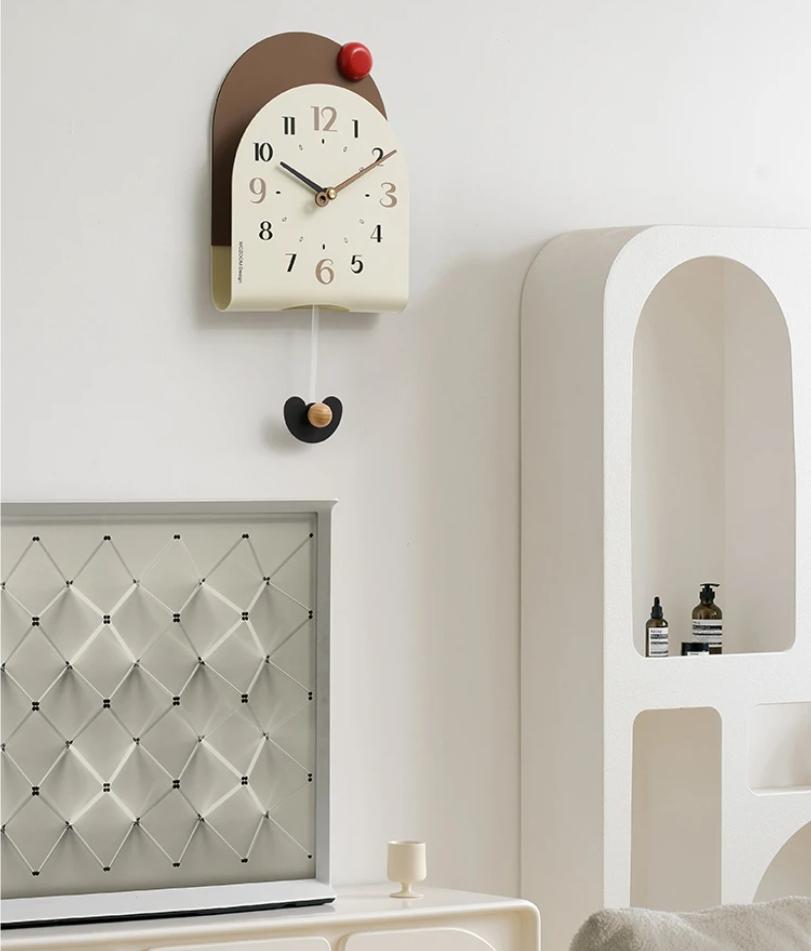 2025 New Arrival Modern Minimalist Wall Clock - Swingable Home Clock for Living Room