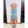 Printed Sleeveless V-neck Vest Dress Fashion Vacation Loose A-line Vintage Bohe Dress for Women O Neck Summer Elegant Fashion Casual Simple Clothing
