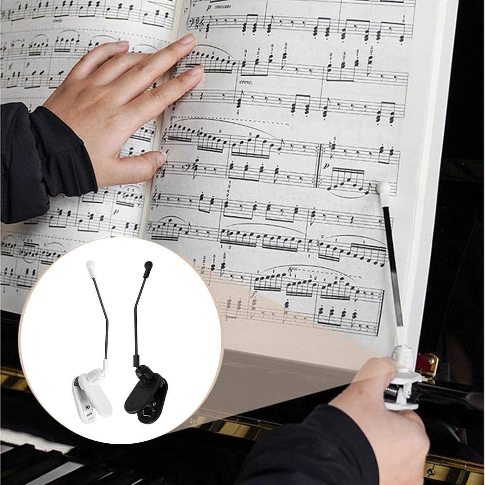 1Pair Adjustable Piano Music Book Clip Clip On Music Stand Clip Piano Score Holder for Music Stand