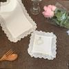 Korean Style Soft Flounced Lace Ruffle Placemats Non-Slip Dustproof Table Pads for Living Room Tea Table Decor