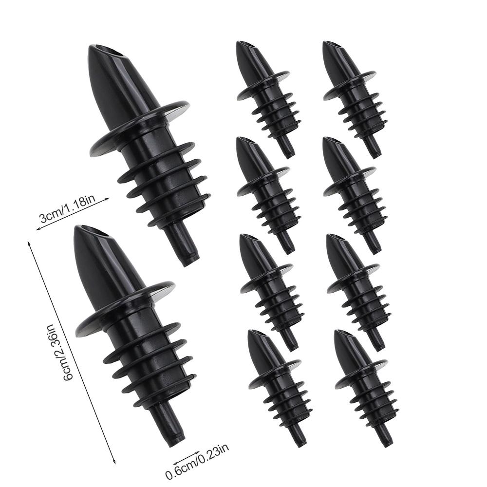 Wine Stopper And Pourer Alcohol Spouts Stopper 10pcs Set Wine Aerator For Wine Bottle No Drip Wine Pourer Accurate Pourer Wine чёрный