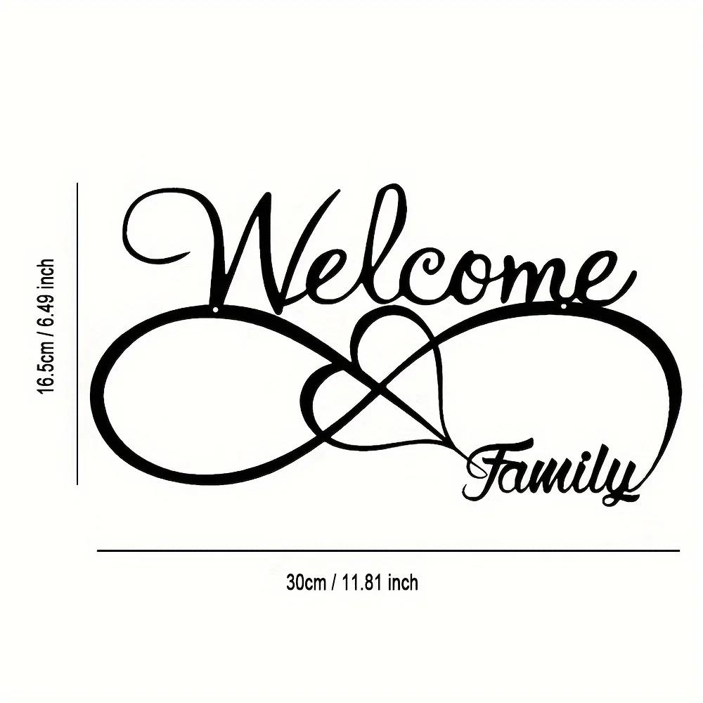 

1 шт. Металлический приветственный знак, настенное художественное украшение, внутреннее и наружное подвесное украшение для дома, подходит для внешнего крыльца фермерского дома чёрный