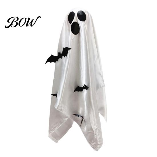 Halloween Hanging Ghost Decorations Scary Decor, Spooky Bat Print Decor for Porch Floating Tree Decoration Tree, Glow-in-the-Dark Outdoor Front