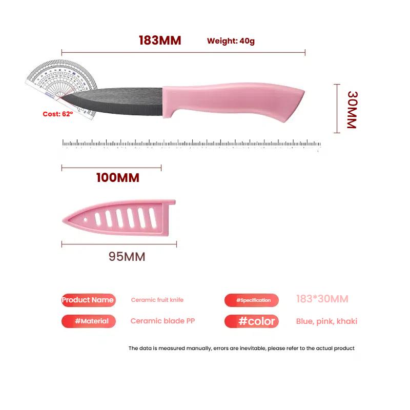 Ceramic Knives 4 Inch Paring Fruit Ceramic Chef Knives Baby Food Knife Rust-Free Oxidation-Resistant Fruit Knife With Cover