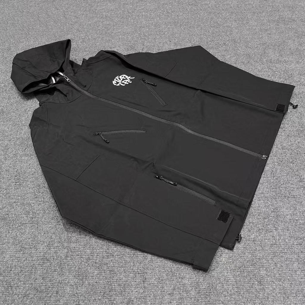 Herbst Syna Unisex Kapuzen-Windbreaker mit gesticktem Logo