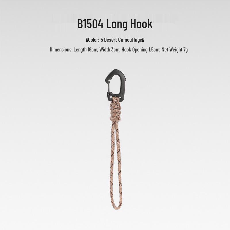 Sju-strängad Paracord Nyckelring Lanyard: Anti-förlust, Utomhuscamping, Multifunktionell med Karbinhake & Snabbspänne.