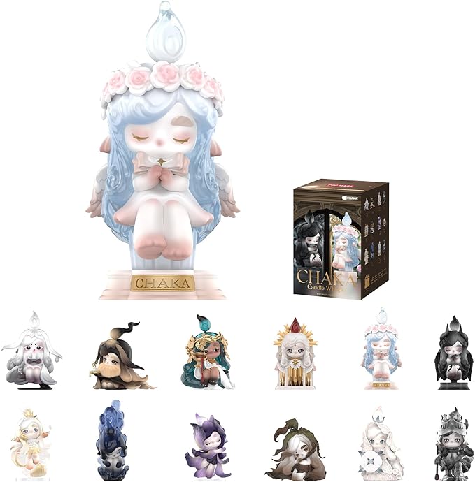 

POP MART Фигурки-сюрпризы серии Chaka Candle Whisper, Коллекционные игрушки, Домашние украшения, Подарки на праздник и день рождения для девочек и мальчиков, Одна коробка