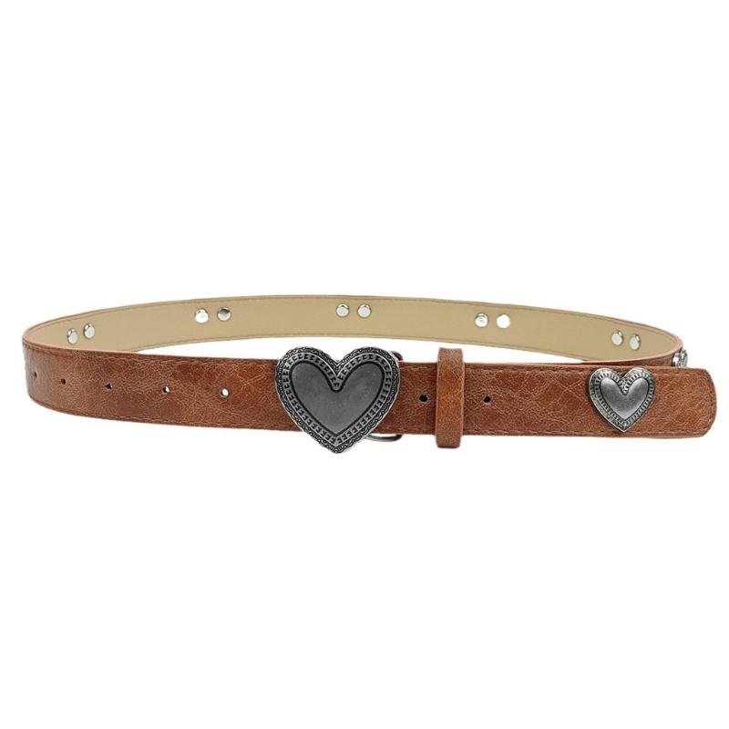 Unique Heart Pattern Waist Belt Stylish Adjustable Length Aesthetic Waistband for Date Nights