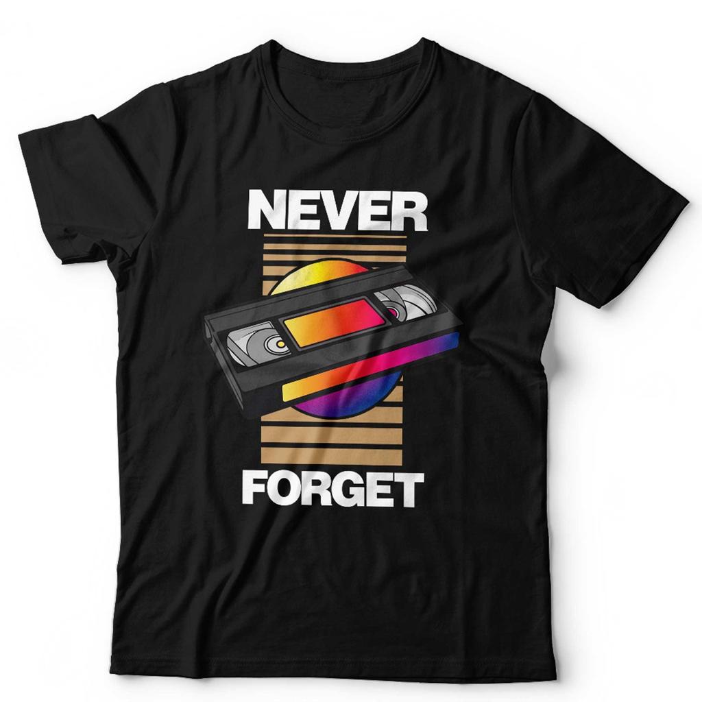 Never Forget VHS TShirt Unisex Funny Retro Cassette 80s 90s Birthday Gift Gen X