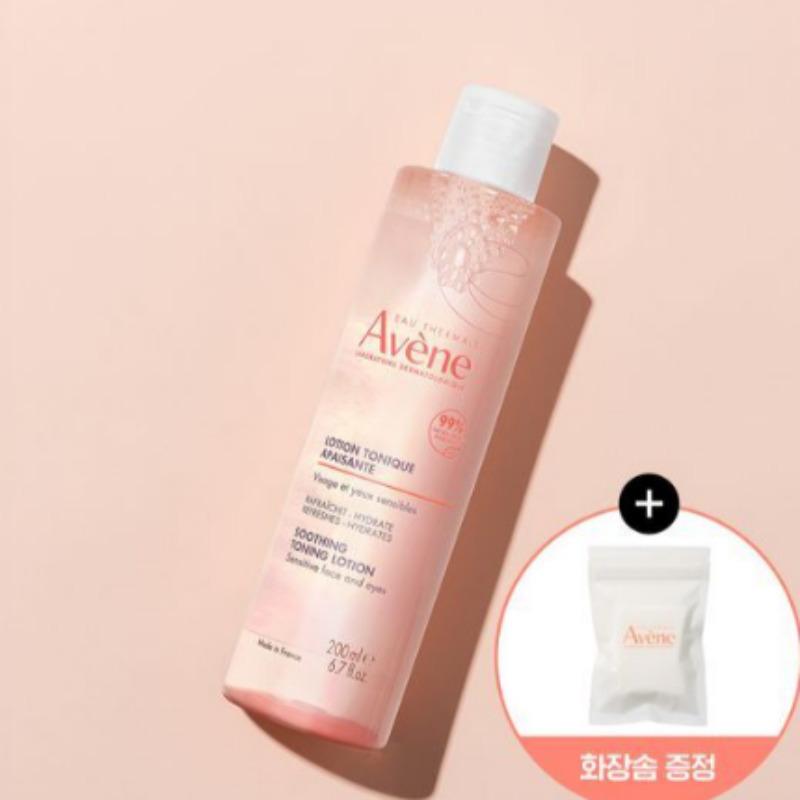 Avène Pink Soothing Toner 200ml Set (+ Cotton Pads)
