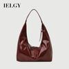 Ladies Underarm Bag Simple Shiny Casual Portable Dumpling Bag
