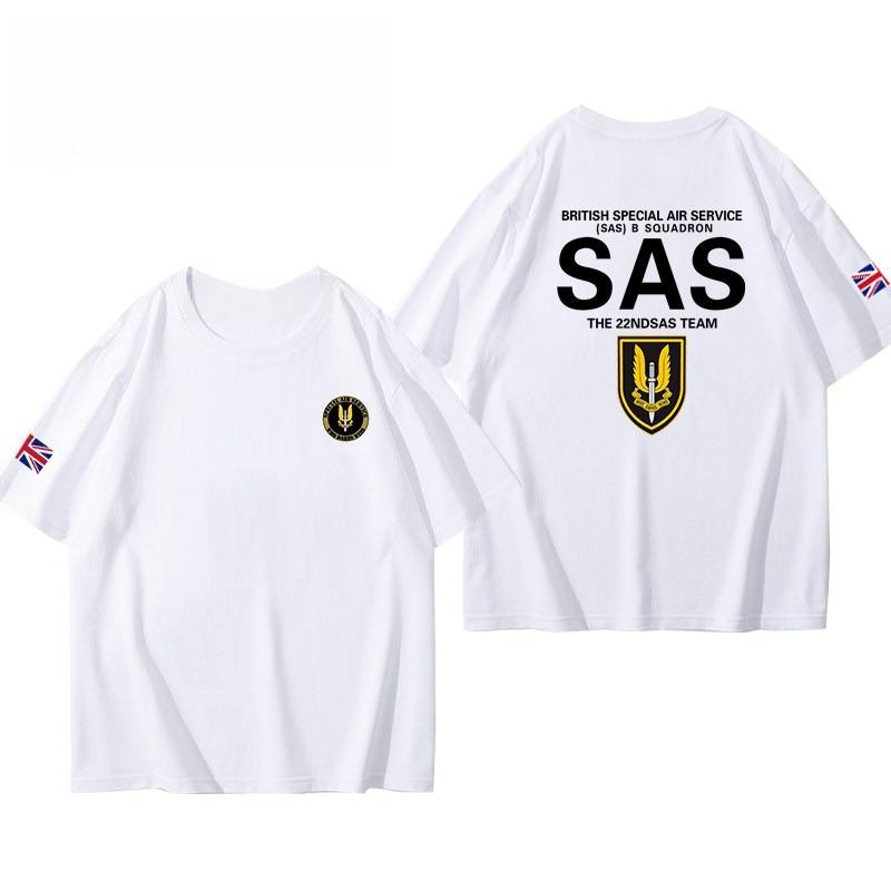 SAS British Special Air Service uniform with the Rainbow Six logo shortsleeved militarystyle Tshirt for male special forces L