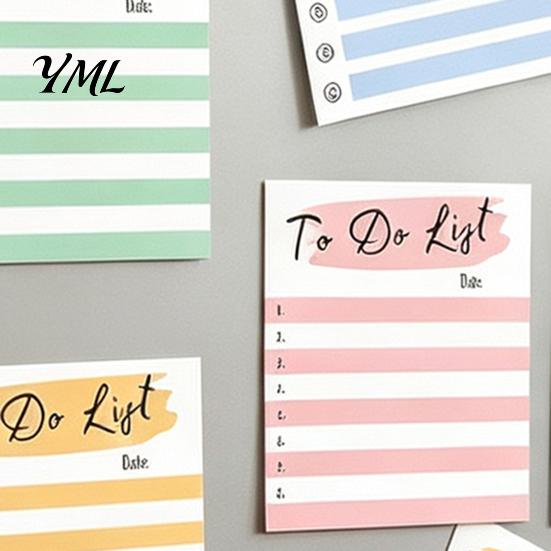 Colorful Index Tabs Striped Planning Sticky Notepads, Task Memo Pads, Removable Office Organization Tools Self-Adhesive Note Paper for Daily