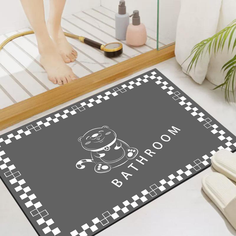 Diatom Mud Bathroom Mat: Soft, Absorbent, Non-Slip, Quick-Drying Custom Foot Mat