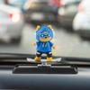 Cute Cat Car Decorations Cartoon Cat Skateboard Ornaments Colorful Metal Car Decor Cute Auto Ornament For Travel Daily Life