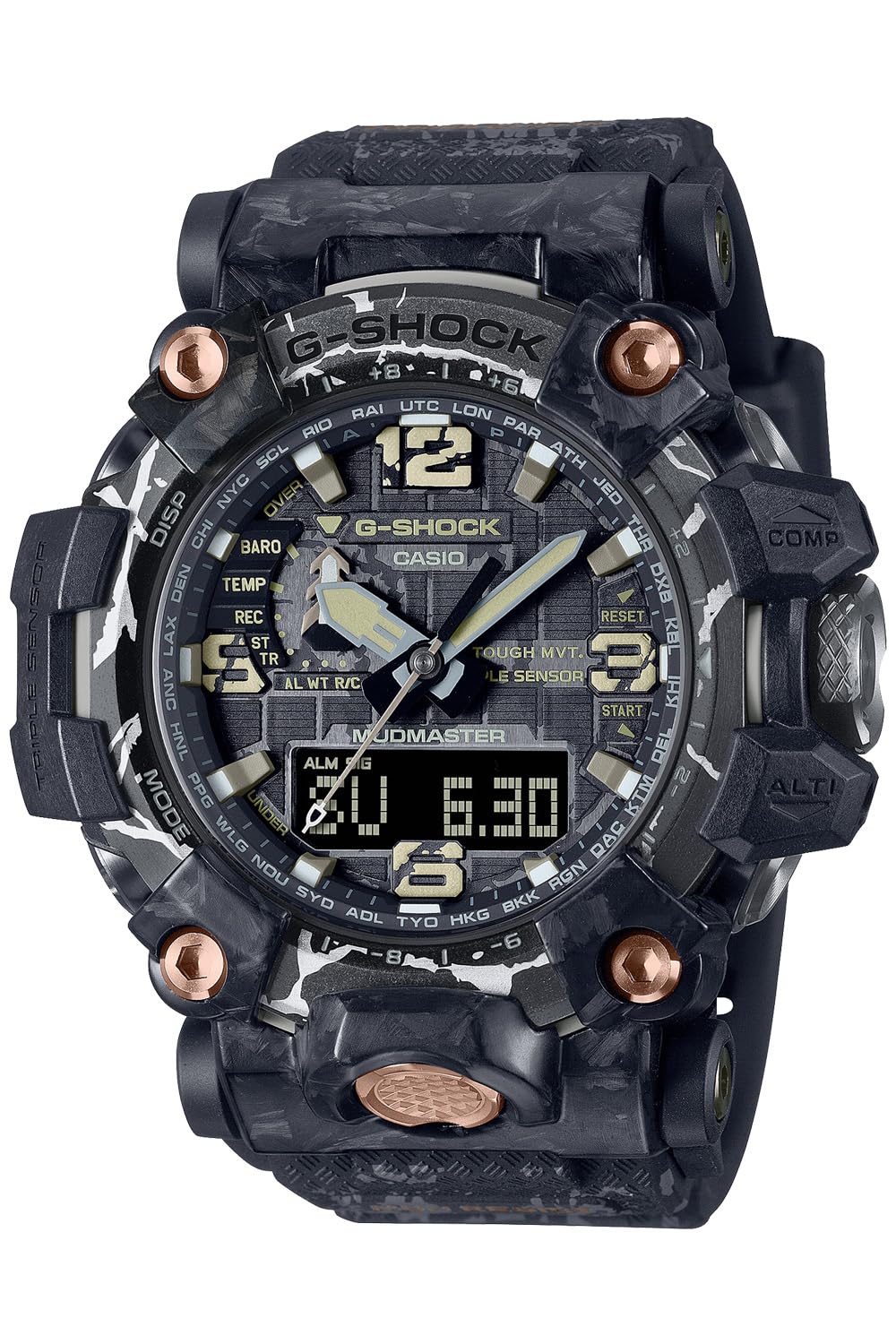 

Casio G-Shock Watch (Official Japanese Product) MUDMASTER Radio-Controlled Solar Watch with Sapphire Crystal, GWG-2000CR-1AJF, Men s, Black