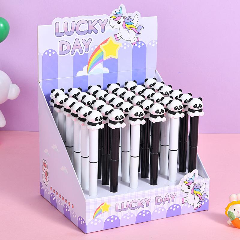 

36Pcs Cute Panda Core Replacement Direct Liquid Speed Drying Bead Pen for office work, Brushing questions, friend party gifts Back to school Random style 48Pcs
