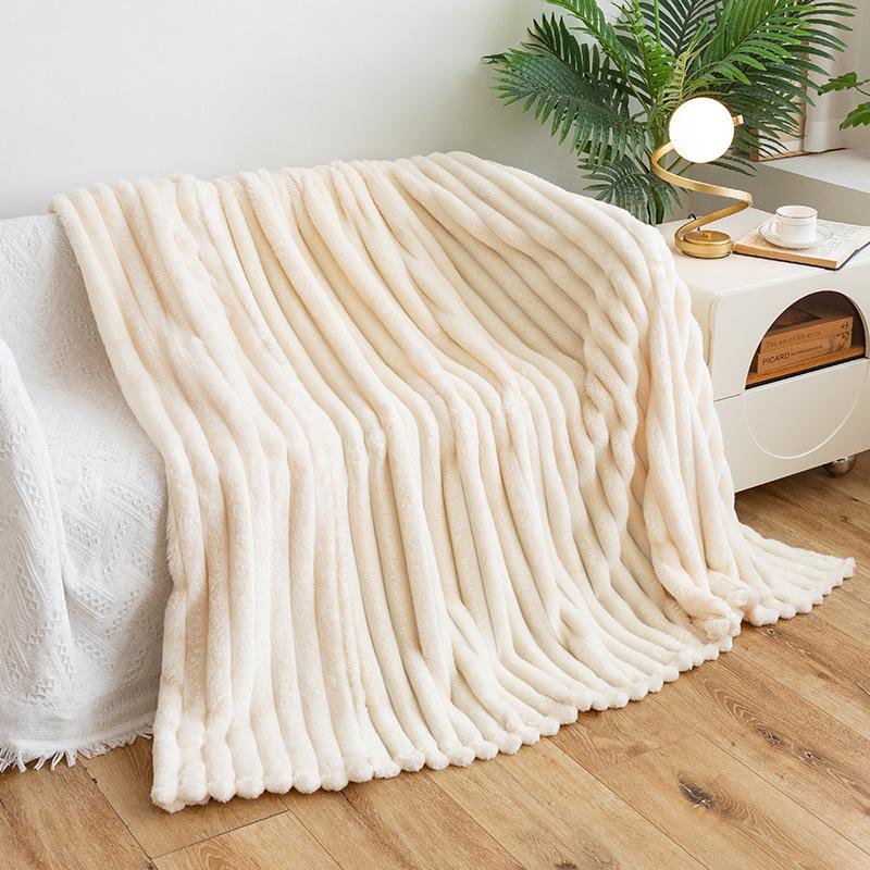 Cross-Border Flannel Rabbit Plush Blanket: Multifunctional Sofa Cover and Thick Winter Nap Blanket