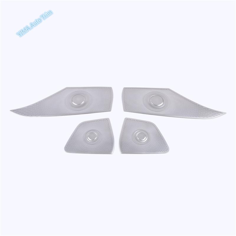 Stainless Steel Car Door Audio Stereo Speaker Loudspeaker Decoration Frame Accessories Cover Trim For Hyundai Elantra