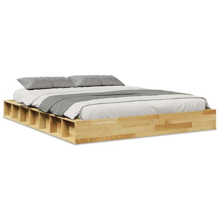 VidaXL Bed Frames Without Mattress 160x200 Cm Solid Oak Wood 3324125