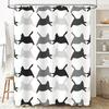 Cat Shower Curtain Print Design Polyester Waterproof Bath Mat Decorative Home Accessories