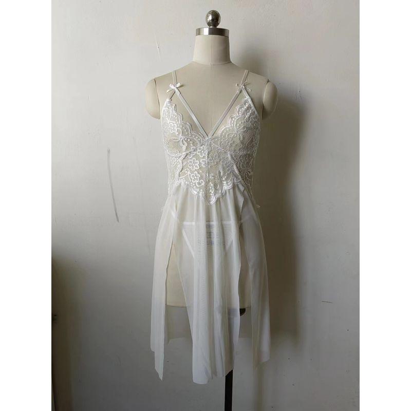 The New Sexy Lace Sling Nightdress Sexy Hollow-out Camisole Pajamas Hollow out Nightdress for Women