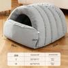 Lit d'hiver douillet pour chat - Poche isolante en duvet, Sac de couchage nid pour chaton, Lit chaud pour animaux de compagnie pour chiens.