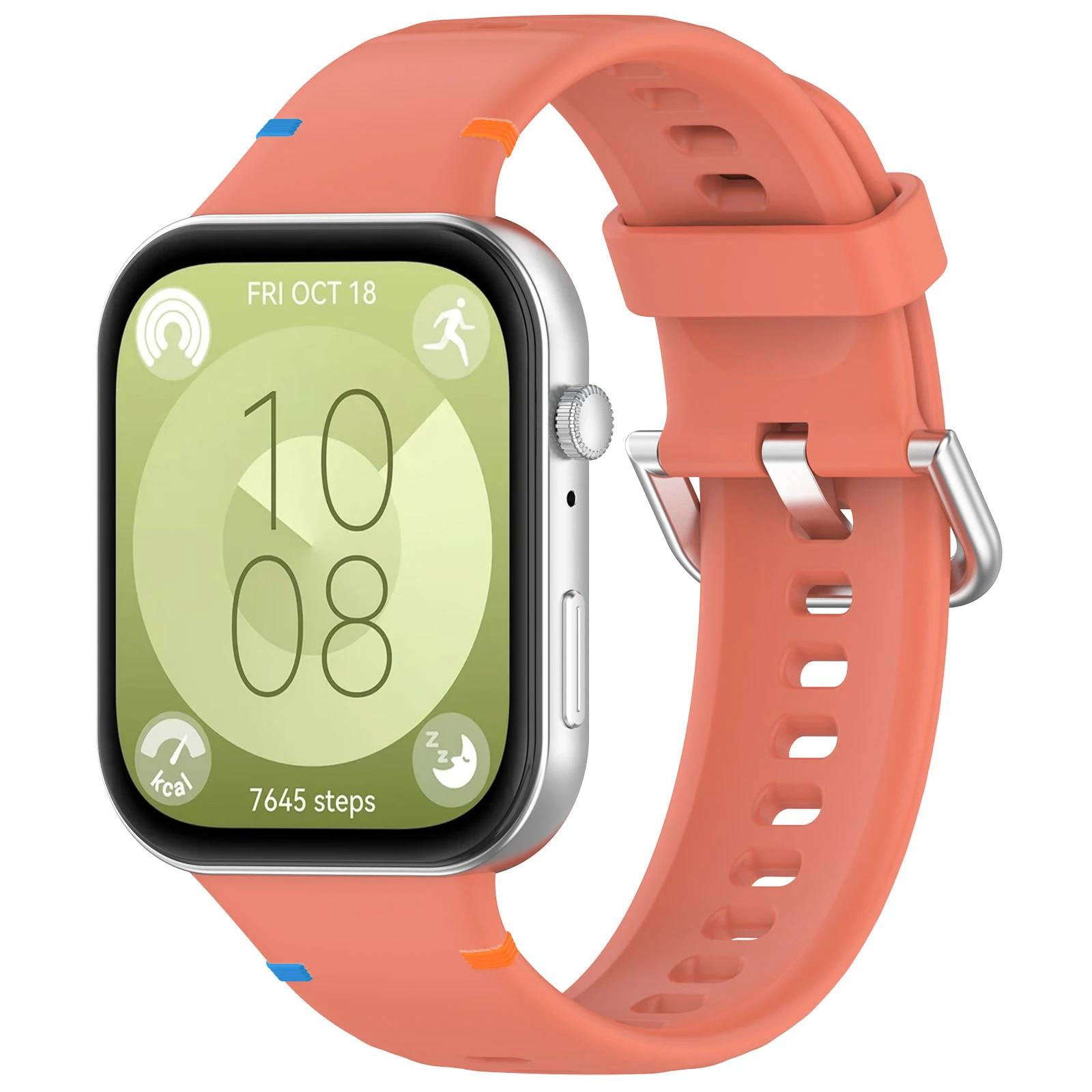 

Original Silicone Strap For Huawei Watch Fit 4 Fit 4pro Smartwatch Sport Bracelet Replacement Wristband For Huawei Fit 3 Huawei Fit 3 помаранчевий