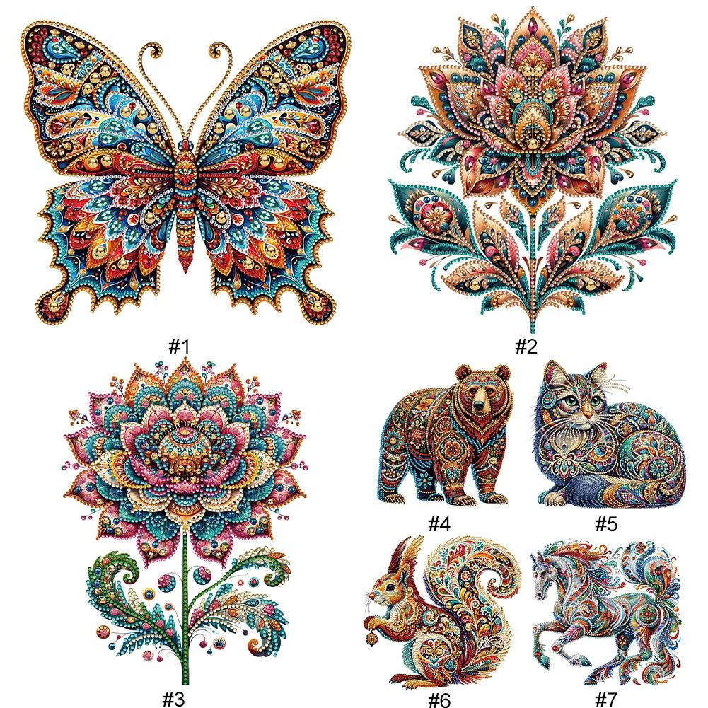 5D DIY Diamond Painting Animal Kit Butterfly Gorgeous Cat DIY Partial Special Shaped Drill Handmade Diamond Mosaic Art Gift