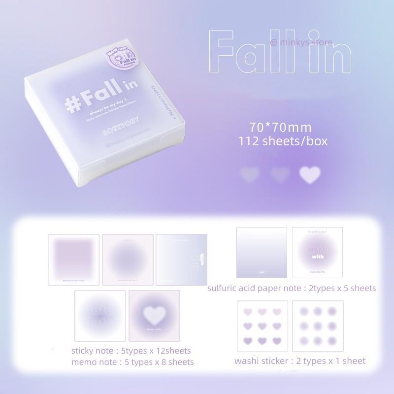 

112 аркушів/коробка Градіент із плямами Каваї Блокноти для нотаток Папір для скрапбукінгу Журнал Матеріали Паперлярія Канцтовари фіолетовий