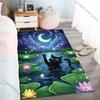 New product Black Cat Night Pond Carpet for Living Room Bedroom Bedside Floor Mat Cloakroom Children Playing Mat Area Rug