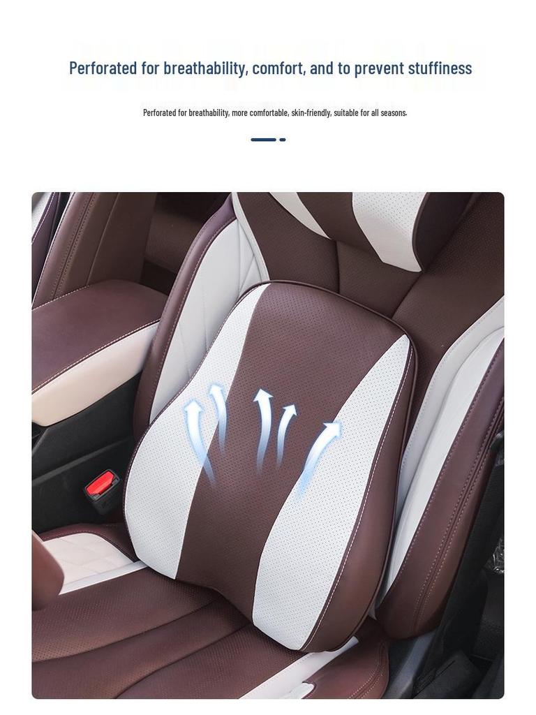 Memory Foam Neck and Lumbar Support Set for Geely Xingyue L: Seat Covers, Headrest, and Backrest